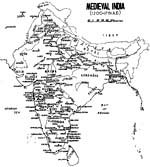 Map of Medieval India