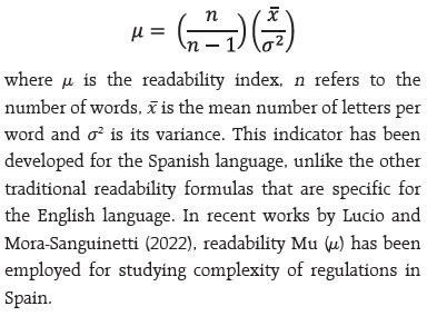 Readability μ (Mu)