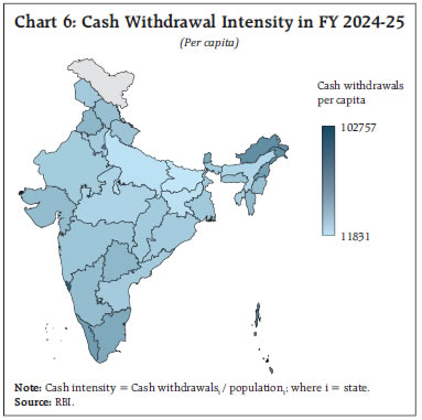 Chart 6: Cash Withdrawal Intensity in FY 2024-25