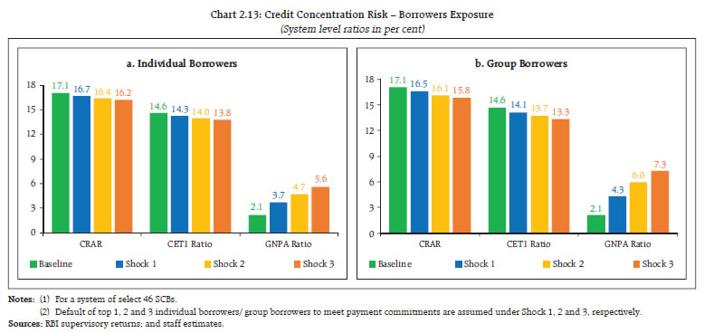 Chart 2.13: Credit Concentration Risk &ndash; Borrowers Exposure