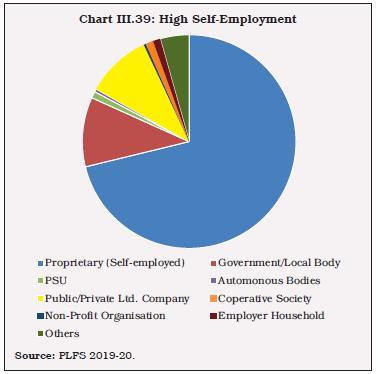Chart III.39: High Self-Employment