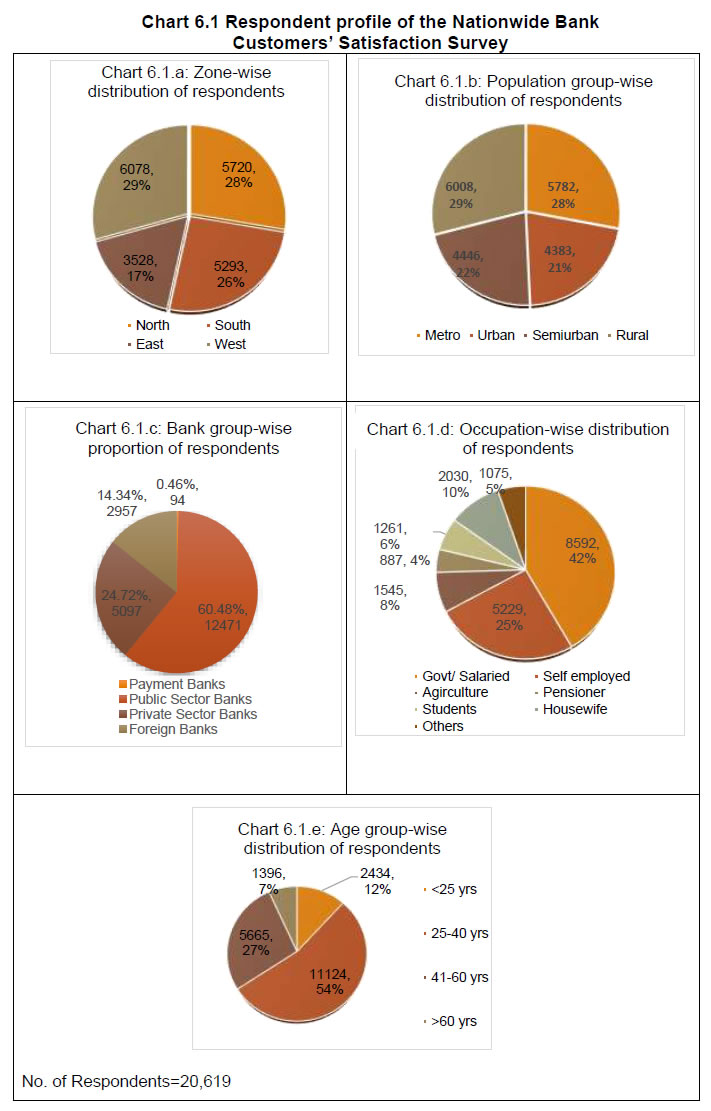 Chart 6.1 Respondent profile of the Nationwide BankCustomers’ Satisfaction Survey