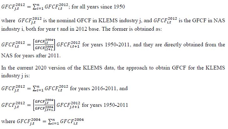 Backcasting of NAS Data-Methodologies