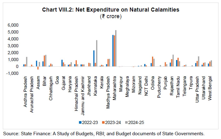 Chart VIII.2: Net Expenditure on Natural Calamities
